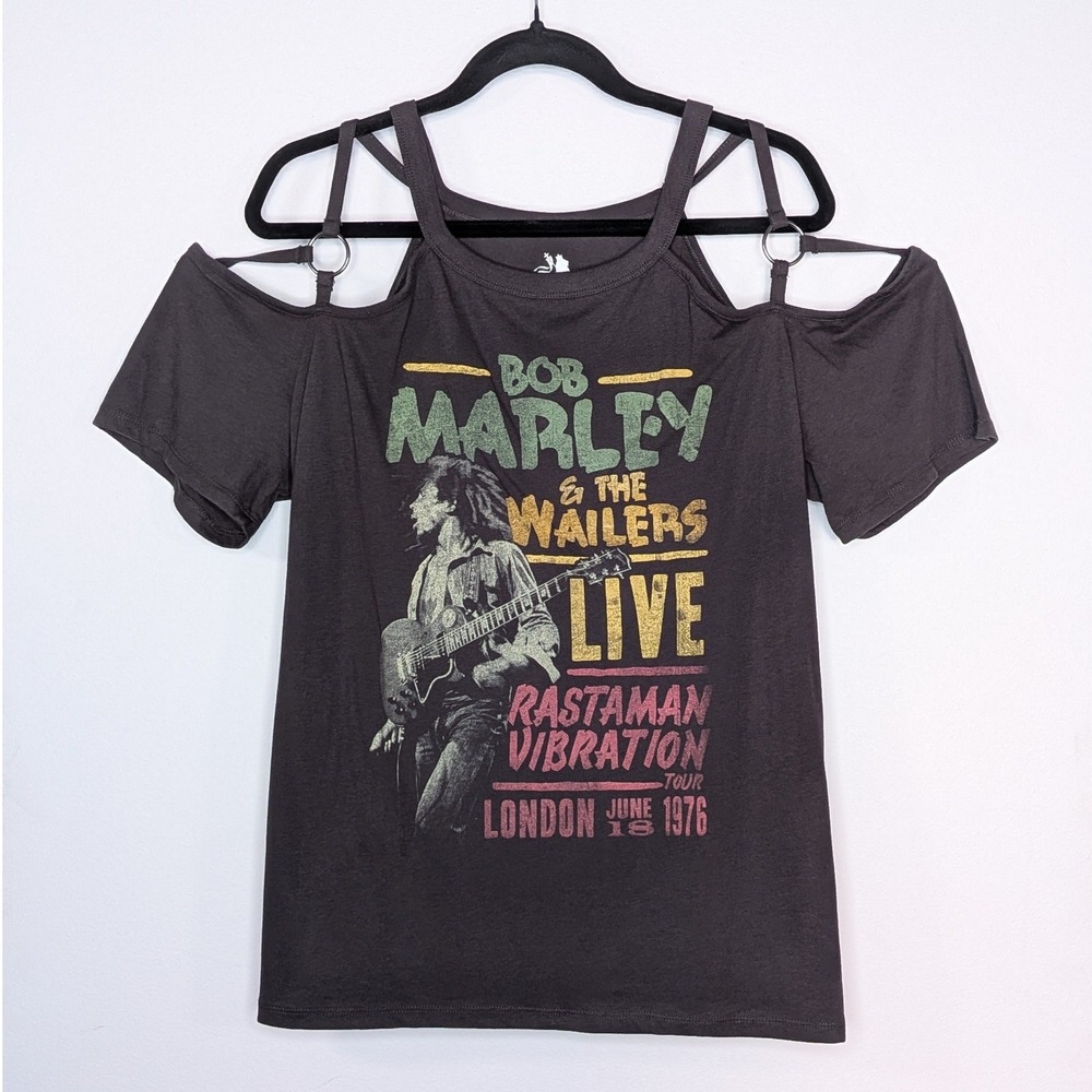 Zion Rootswear Bob Marley & The Wailers O Ring Open Shoulder Short Sleeve Tee 2X - Picture 2 of 6